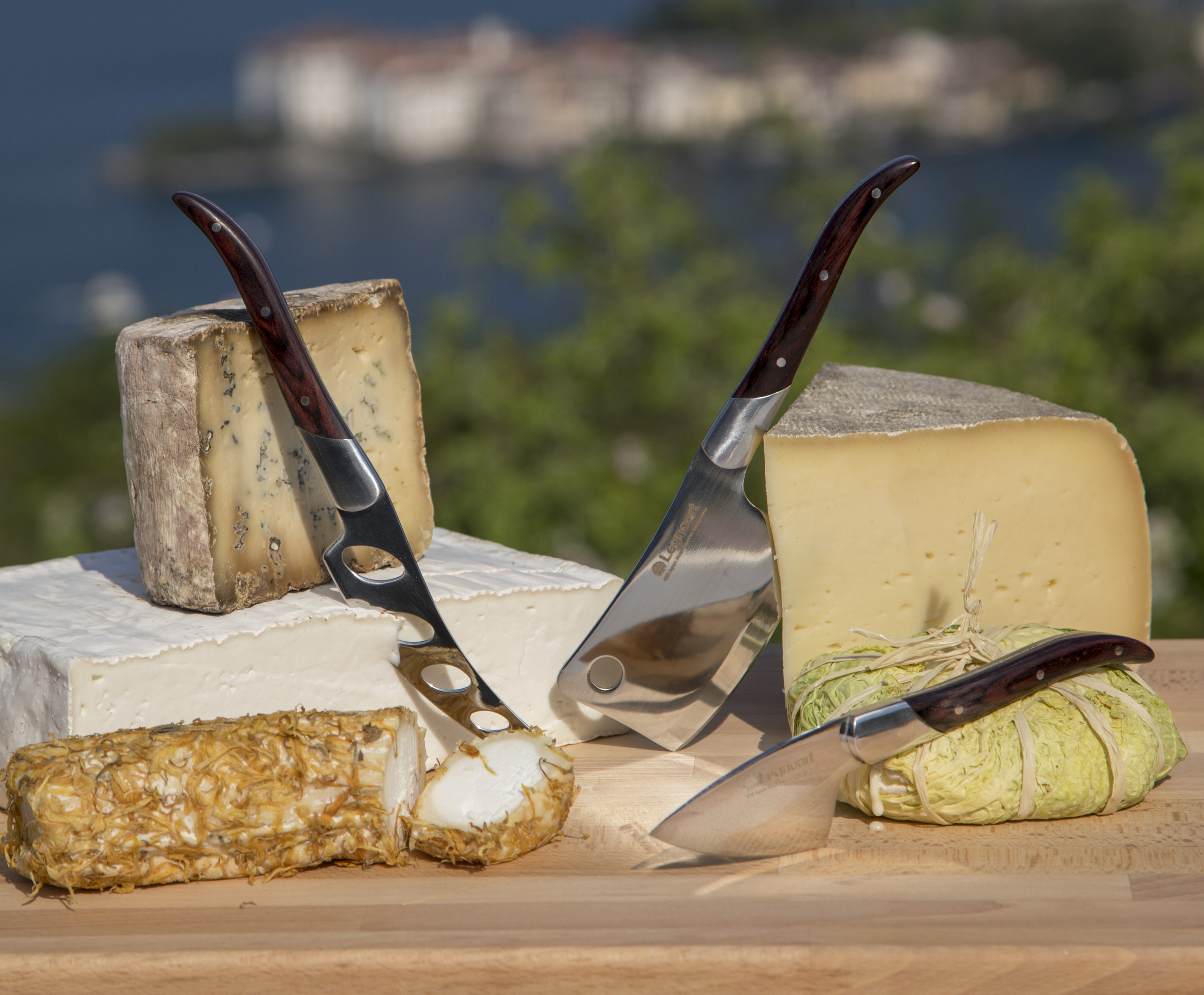 Legnoart REGGIO Osteknivesæt Mørkt træ